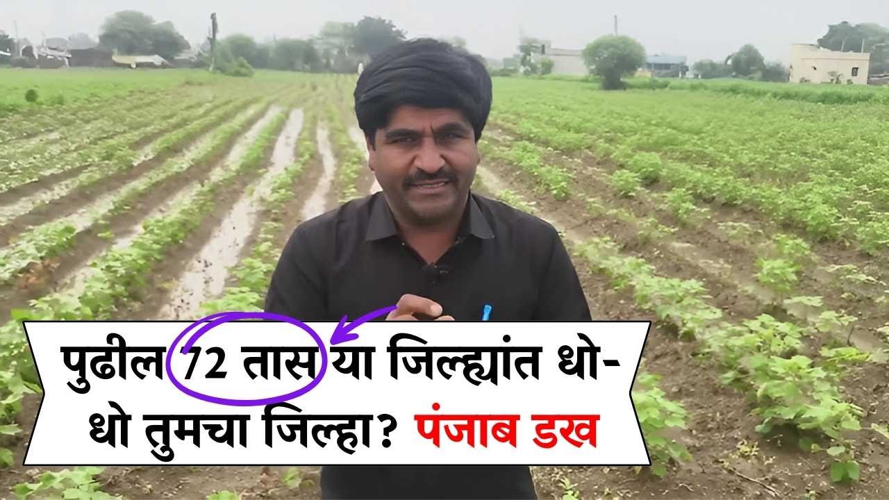 पुढील 72 तास या जिल्ह्यांत धो-धो बरसणार तुमचा जिल्हा? पंजाब यांचा तातडीचा मॅसेज! Panjab Dakh Andaj